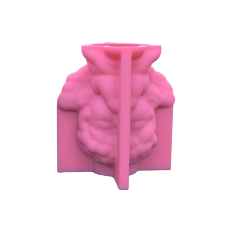 MXME Flower Pot Silicone Mold Concrete Cement Plant Pot Mold Flowerpot Epoxy Resin Mould Makeup Brush Holder Mold