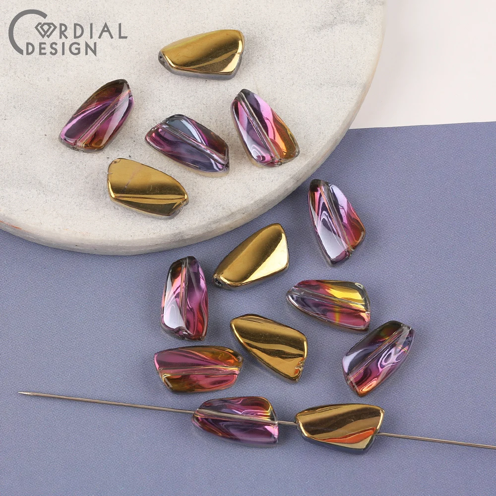 Cordial Design 9*16MM 300pcs Beads Making/Irregular Shape/DIY Glass Bead/Aurora Effect/Hand Made/Jewelry Findings & Components 19 Cordial Design 9*16MM 300pcs Beads Making/Irregular Shape/DIY Glass Bead/Aurora Effect/Hand Made/Jewelry Findings & Components - cordial