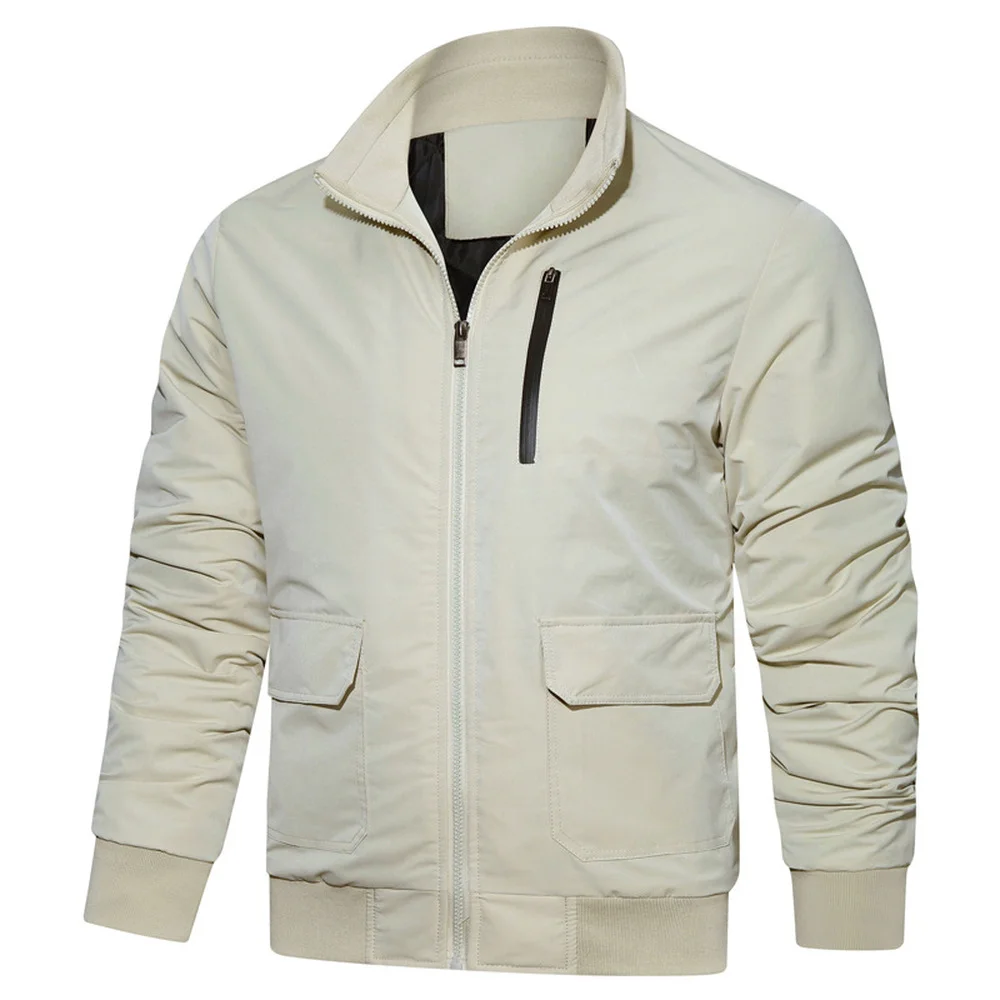MensJacketsSpringAutumnCasualCoatsSolidColorMensSportswear