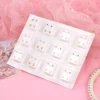 12 Pairs Earrings Crystal Piercing Tools Set Surgical Steel for Body Ear Earrings Piercing Gun Fashion Jewelry Accessories 6