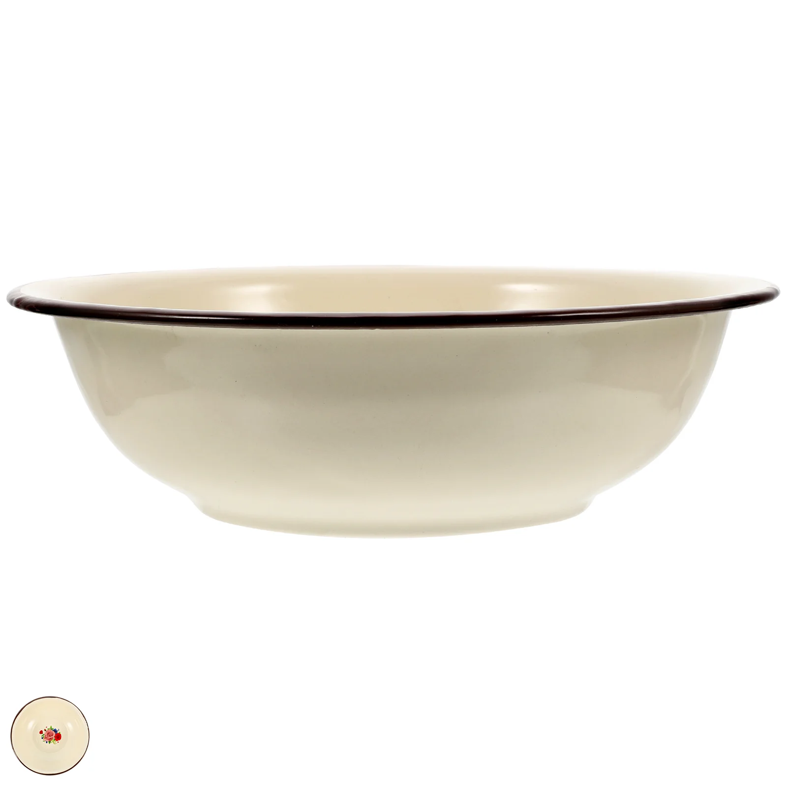 

Enamel Basin Home Enamelware Vintage Kitchen Storage Mixing Washing Supplies