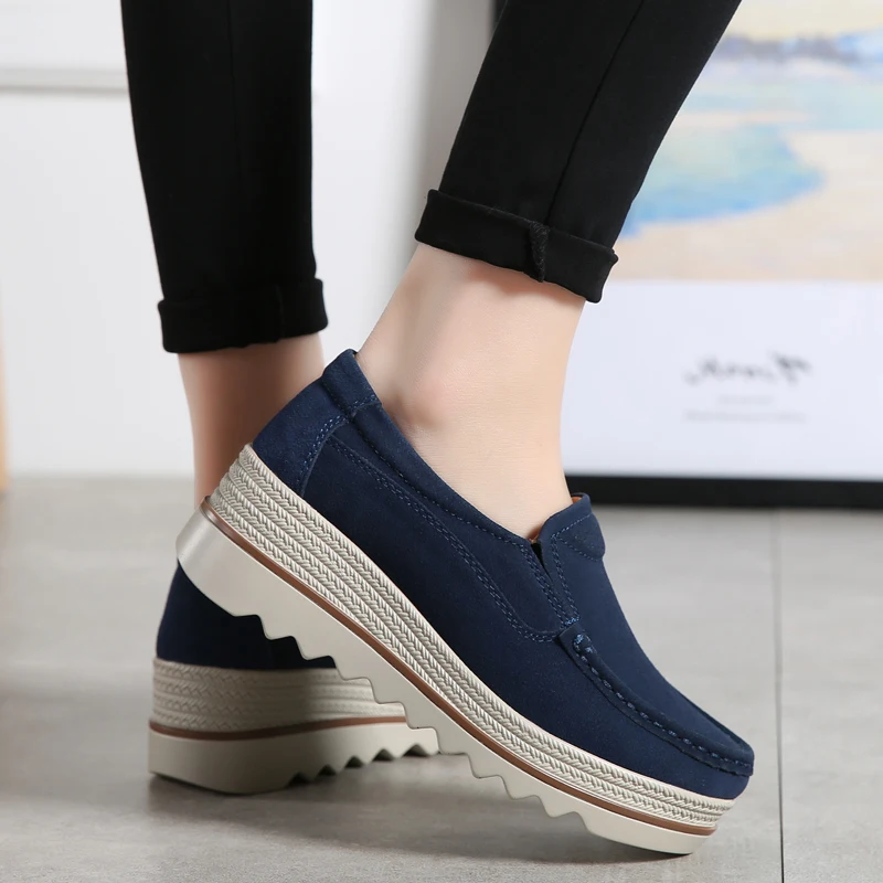 2022 Spring Women Flats Shoes Woman Platform Slip On Flats