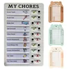 Reusable Chore Chart Planning Board Portable Memo Checklist Board for Kids Detachable Plastic Daily Task Schedule Reminder Chart 1