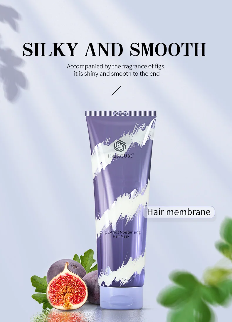 Hair Mask Natural Ingredients Fig Hair Film Repair Dry And Damaged Frizzy Soft Smooth Shiny Deep Moisturize Hair Nourish Mask