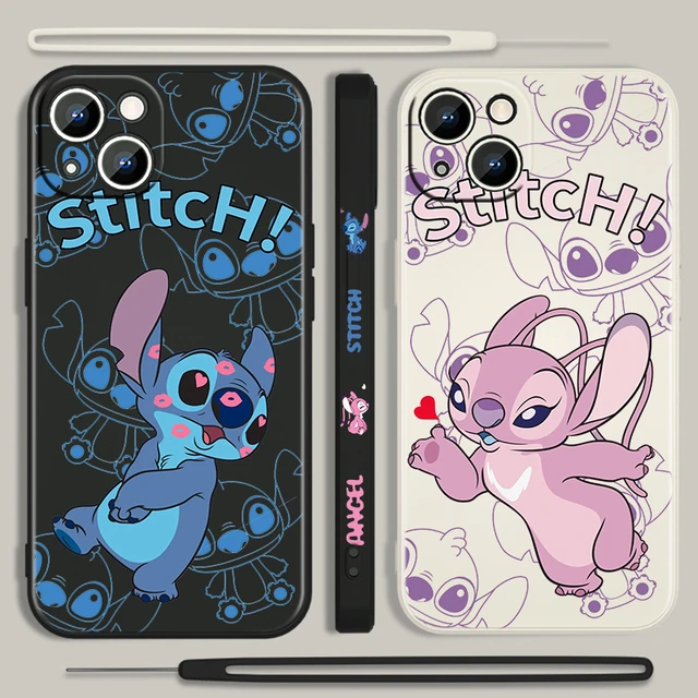 Coque de téléphone Stitch CAN o Disney Angel, coque en silicone avec UL,  magasins de liquides, Apple iPhone 15 14 13 12 Mini 11 Pro XS MAX Poly X 8  7 Plus - AliExpress