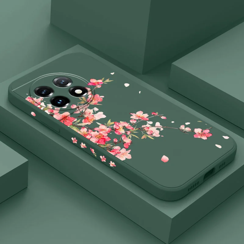 Peach Blossom Liquid Silicone Phone Case