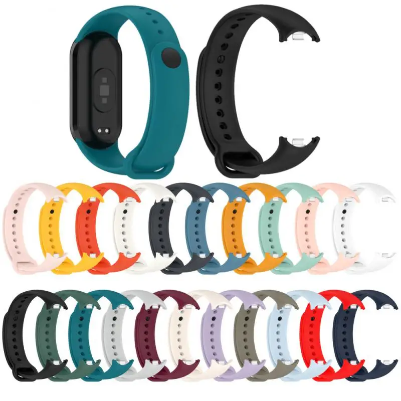 

Silicone Strap for Mi Band 8 Metal Buckle Bracelet for Man Woman Sports Breathable Xiaomi Smart Watch 8 Wristband for Miband 8