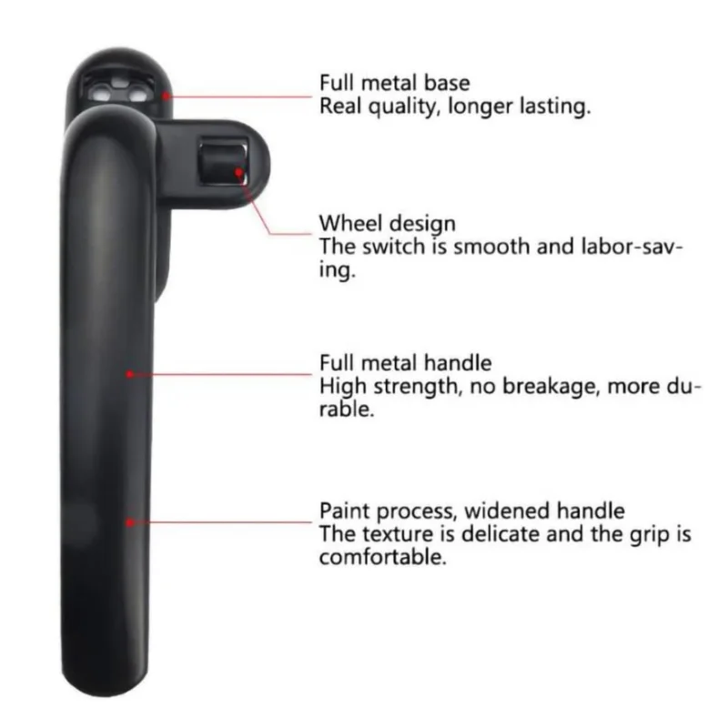 مقبض وشاح عالمي من سبائك الألومنيوم مع نافذة بابية...