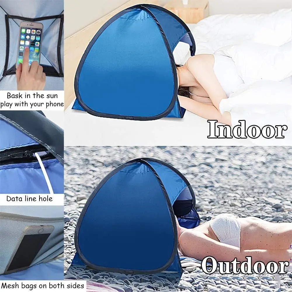 Portable Beach Tent UV Protection Waterproof Mini Head Pop Up Tent with Carry Bag Easy Setup Facial Sun Shade Canopy Picnic
