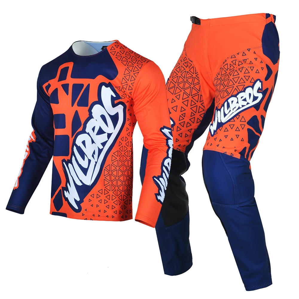 Motocross Jersey Pant Combo MX Gear Set Men Willbros Dirt Bike Suit Enduro Offroad Riding BMX Pantalones  ̽