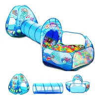 3 in 1 Children's Tent Toys Camping Tents Portable Kids Ball Pool for Children Play House Crawling Tunnel Outdoor Pop-up Tent 1