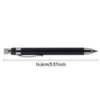 Durable Metal Mechanical Pencil 5.6mm Heavy-Duty Sketch Pencil with Pen Clip Drawing Pencil Sketching 6