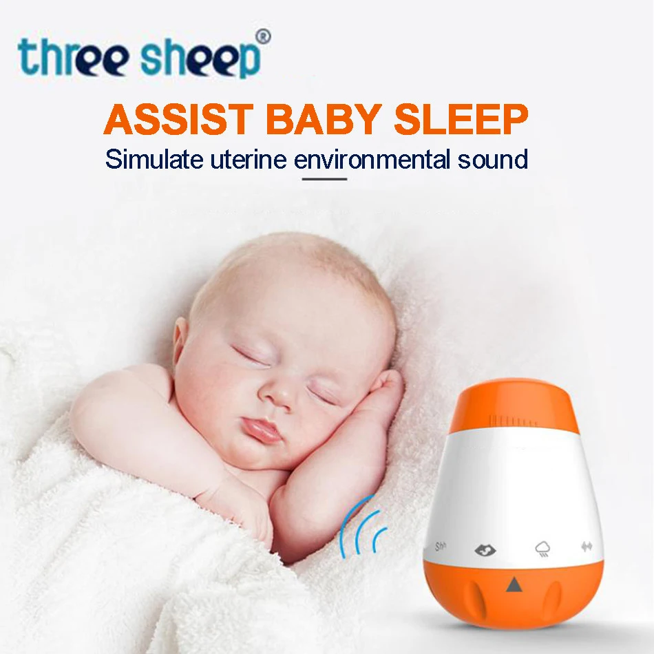 White Noise Machine Sleep Aid Device Baby Smart Music Voice Sensor Bad Sleep Helper Therapy Sound Monitor Generator for Babies Relax Toy