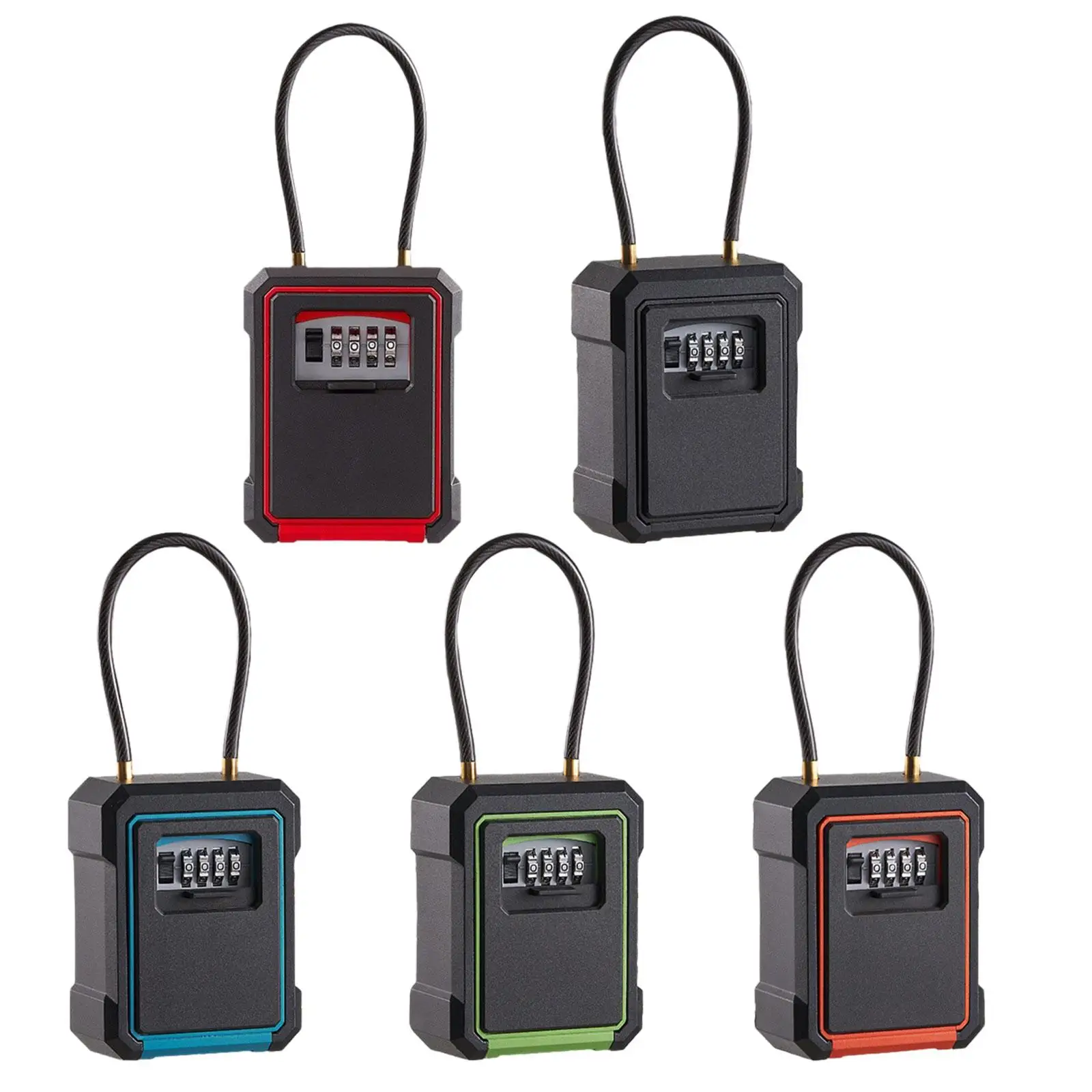 

Key Lock Box Versatile Resettable Code with 4 Digit Combination Lockbox for Offices Indoor Outdoor Apartments Warehouse Cleaners