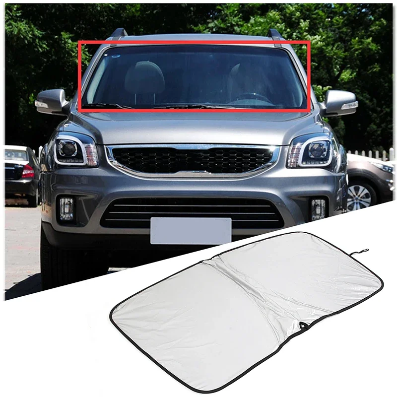 

For Kia Sportage Aluminum Foil Silver Car Styling Car Front Glass Anti-UV Sunshade Car Accessories