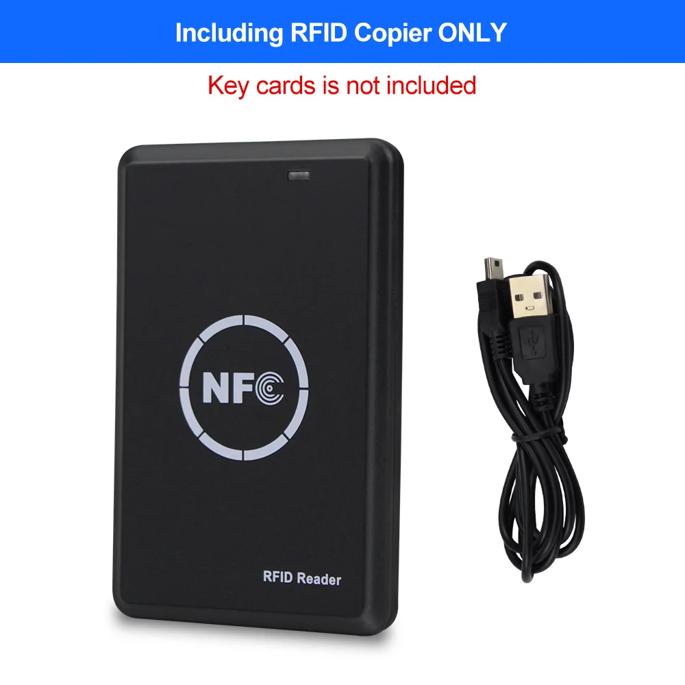 NFC Smart Card Reader Writer RFID Copier / Duplicator 125KHz 13.56MHz USB Programmer Key fobs Card ID IC EM UID EM4305 T5577 Tag