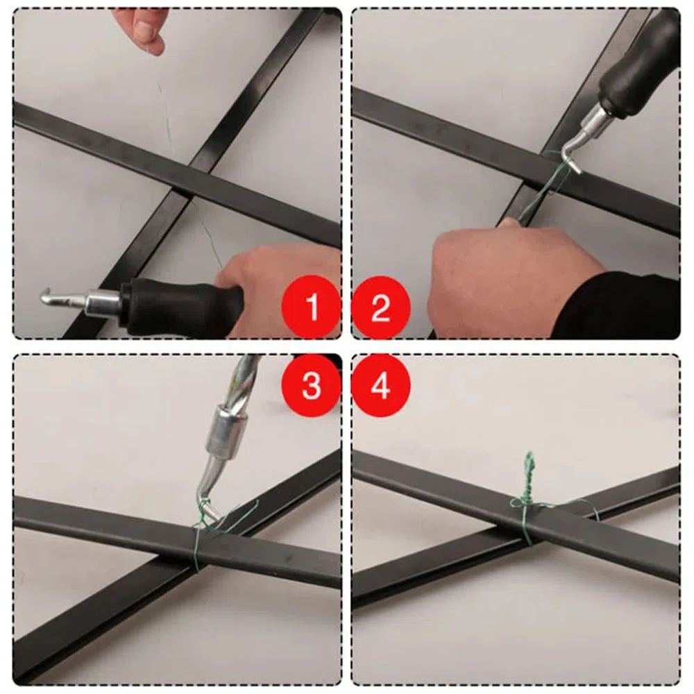 1/2/4Pcs Automatic Rebar Tie Wire Twister Concrete Metal Wire Twisting Fence Pull Tie Reinforced Hook Hand Construction Tools rebar tie wire twister
