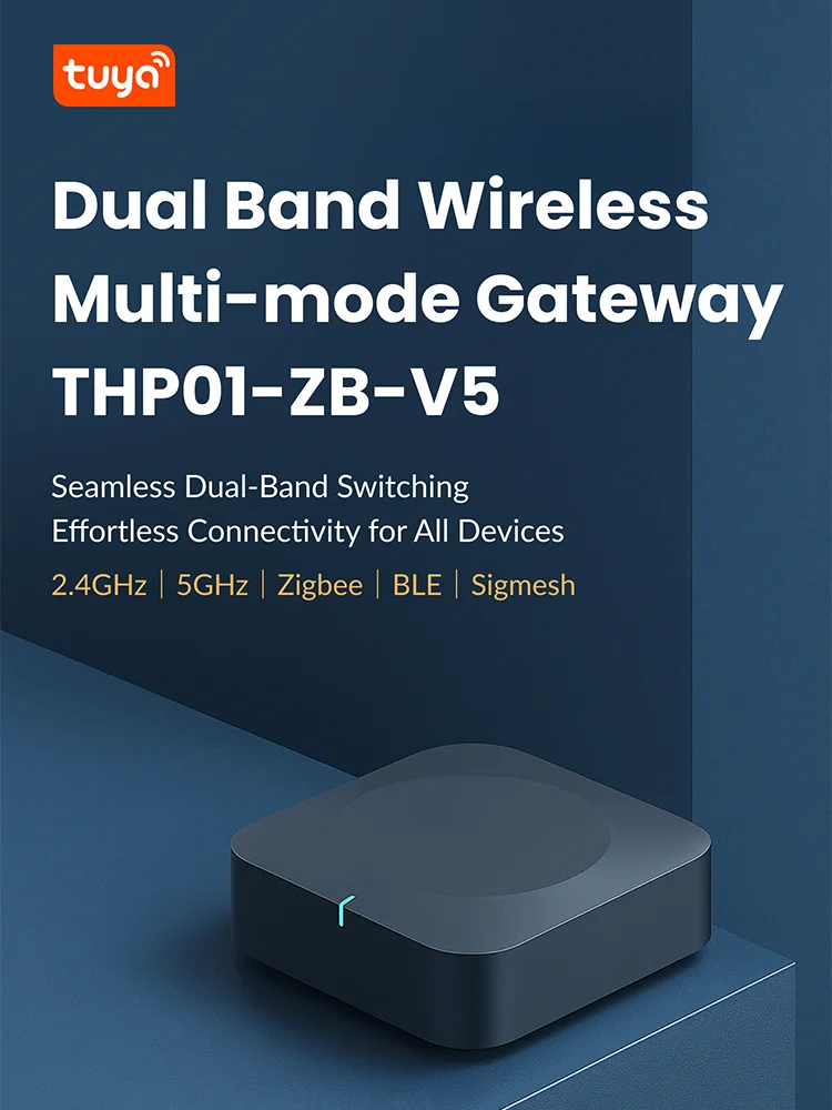 2.4G 5G Tuya Dual Band Multi Mode ZigBee Bluetooth Gateway Hub ไร้สายสมาร์ทโฮมเครื่องใช้ไฟฟ้ารีโมทคอนโทรล อเล็กซา กูเกิล โฮม 1