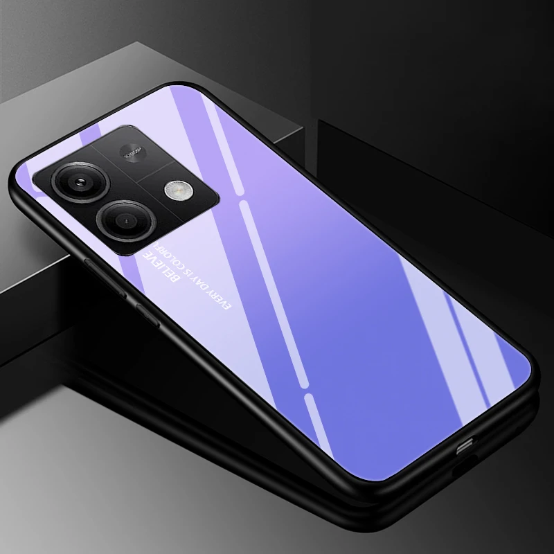 Marble Design Tempered Glass Hard Case with Bumper Protection