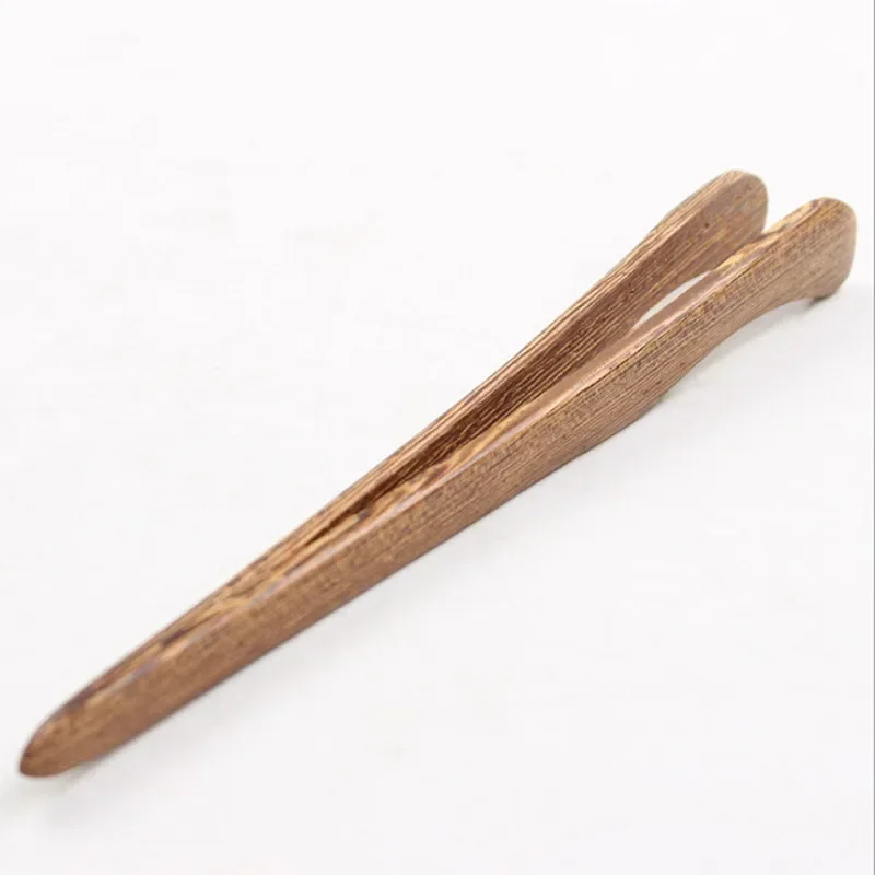 Hot Sale Bamboo Wooden Tea Clips Kitchen Food Tongs Salad Toast Tong Tweezer Ice Sugar Tea Clip Teaware Accessories Christmas