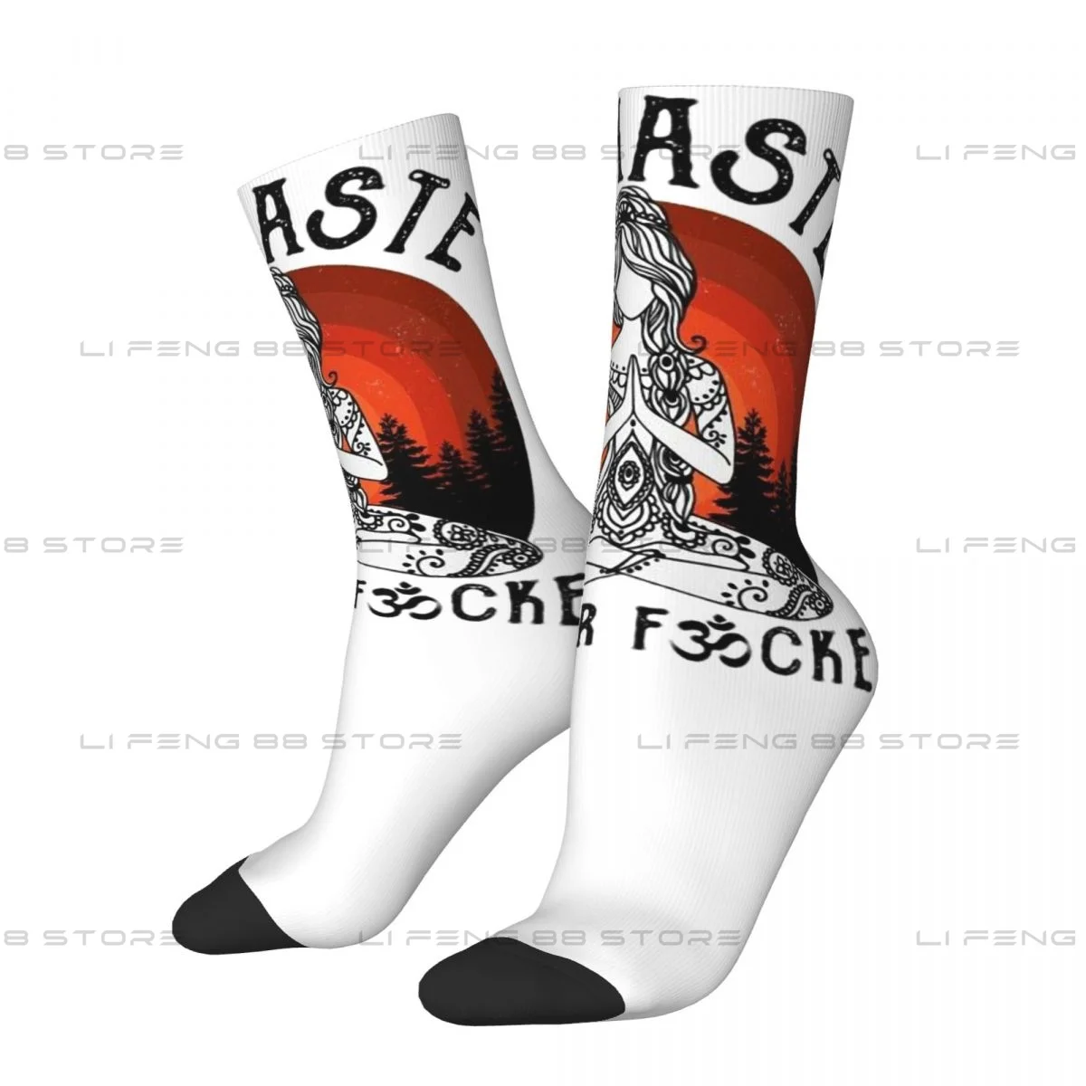 

Винтажные четкие Мужские Женские носки Namaste Mother ветрозащитные Новинка Весна Лето Осень Зима чулки подарок