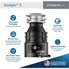 Badger 5 Garbage Disposal with Power Cord, Standard Series 1/2 HP Continuous Feed Food Waste Disposer, Badger 5 W/C 2