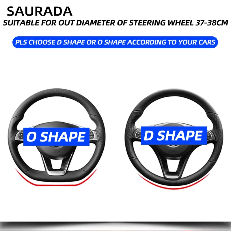 Auto Couvre Volant Pour Suzuki Swift 2017-2023,Fibre De Carbone Cuir