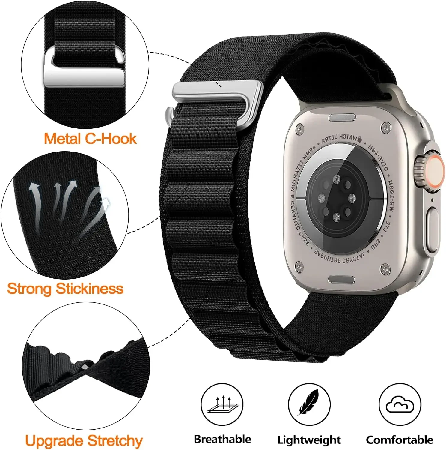 Durable Alpine Loop Nylon Sports Strap
