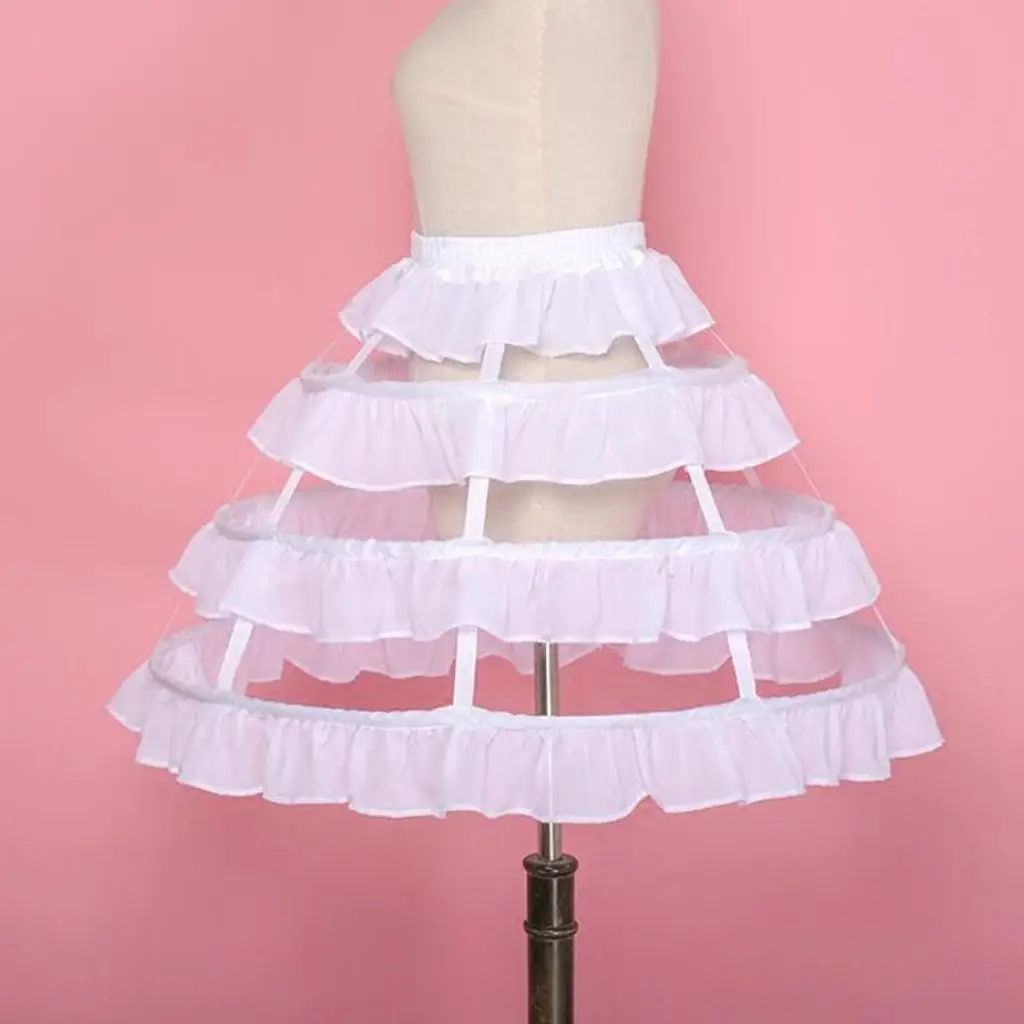 Wedding Dress Petticoat Crinoline Slips Half Slip White Black 48cm Underskirt Hoopskirt Ball Gown Bridal Dress Hoop