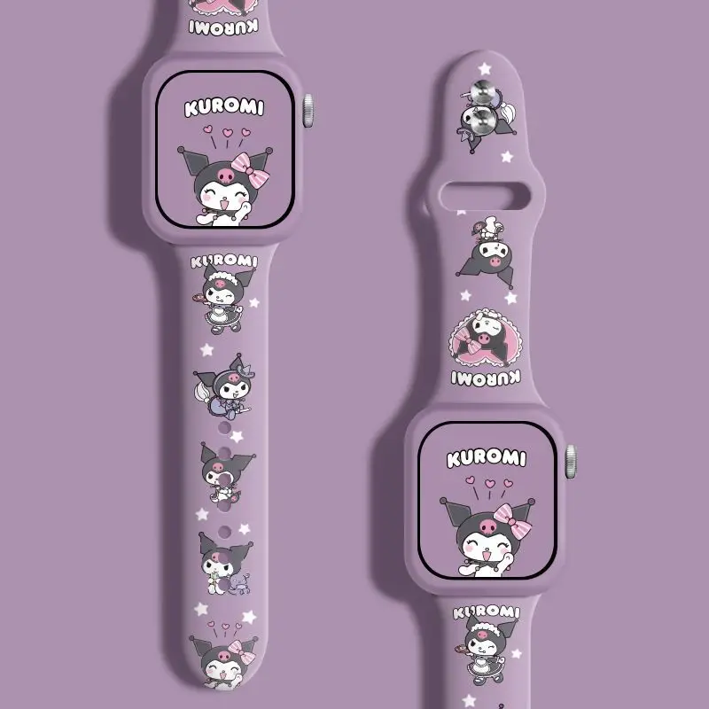 

Kawaii Kuromi Cinnamoroll for Apple Watch Band 45Mm 44Mm 40Mm 41Mmm 38Mm 42Mm Sanrioed Silicone Bracelet Iwatch 7 6 Se 5 4 3 2 1