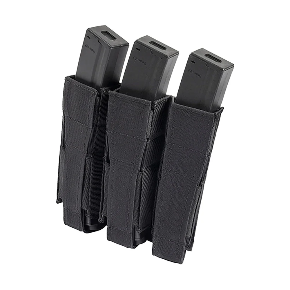 

Tactical Triple SMG Mag Pouch for MP5 KRISS 500D Nylon Tactical Modular MOLLE Magazine Pouch 9MM Airsoft Hunting Accessories