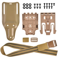 Quick Release Tactical Drop Leg Holster Kit - Set of 3 with Belt Loop & Comfort Fit for Outdoor Activities (Tan)