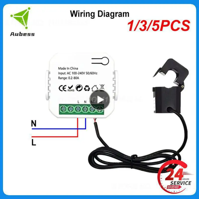 

1/3/5PCS Tuya Smart Socket Switch Module KWh Meter Energy Monitor Timer 16A Overload Support Home Alexa