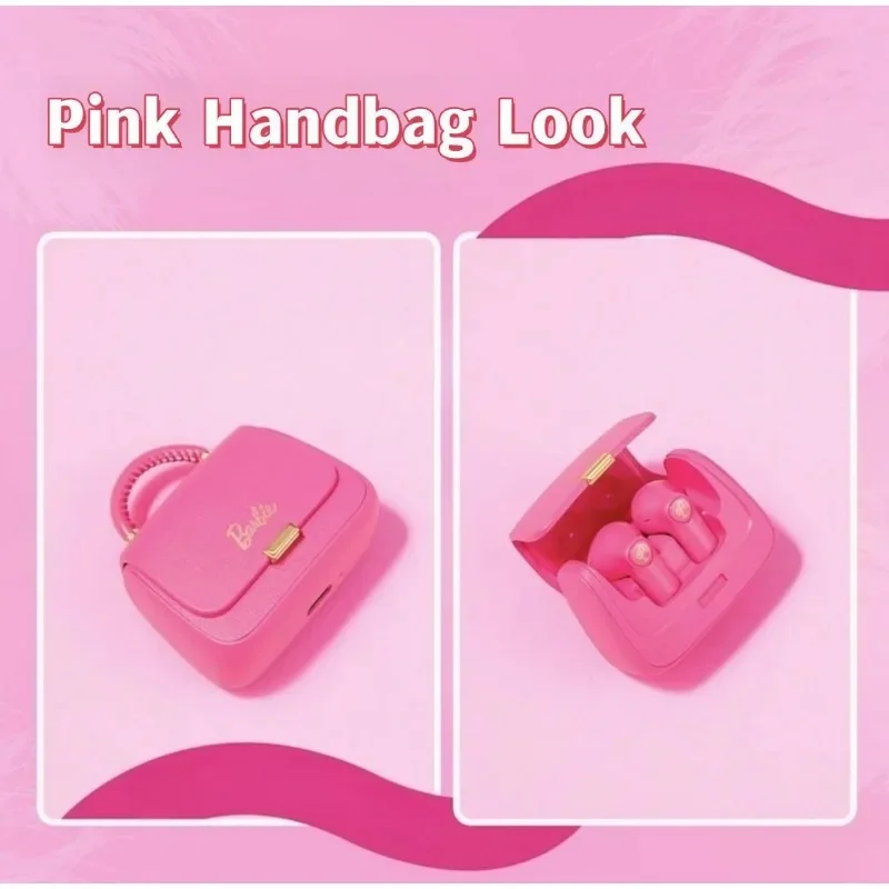 Genuine MINISO Barbie Series TWS Bluetooth Headphones Pink Cute 