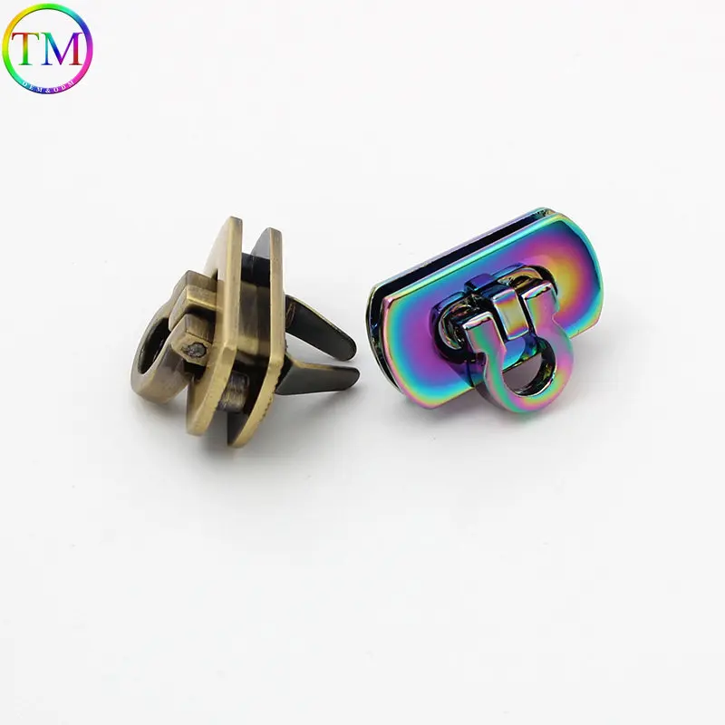 10 Pieces High Quality Metal Bags Lock Buckles Turn Twist Closure Decor Clasp Bag Purse DIY Replacement Hardware Accessory