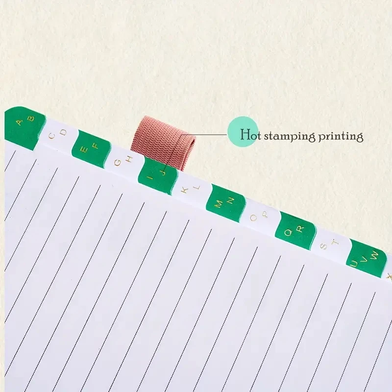 알파벳 탭이 있는 번호 키퍼 북, 노인용 메모장, 일기 쓰기 패드, 사무실 학교 용품