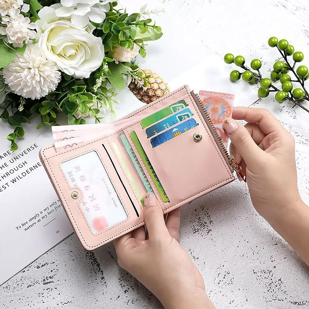 PU Leather Money Coin Purse Durable Multifunctional Zipper Wallet Money Bag 3 Folds Credit Card Holoder Male