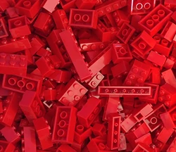 Assorted Building Blocks Bulk Pack - Creative Brick Set - 250g-bag (Red)