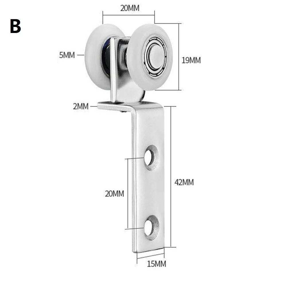 Sliding Door Pulley 2/4pcs Hanging Track Pulley Block For Smooth Silent Bearing Block For Sliding Door Cabinets Window