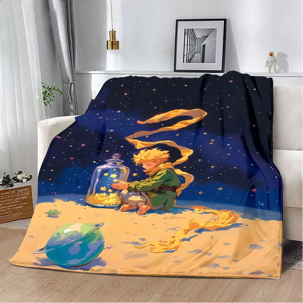 Carcoon The Little Prince Printed Blanket Picnic Blankets Warm Blanket Soft and Comfortable Blanket Home Travel Birthday Gift 4