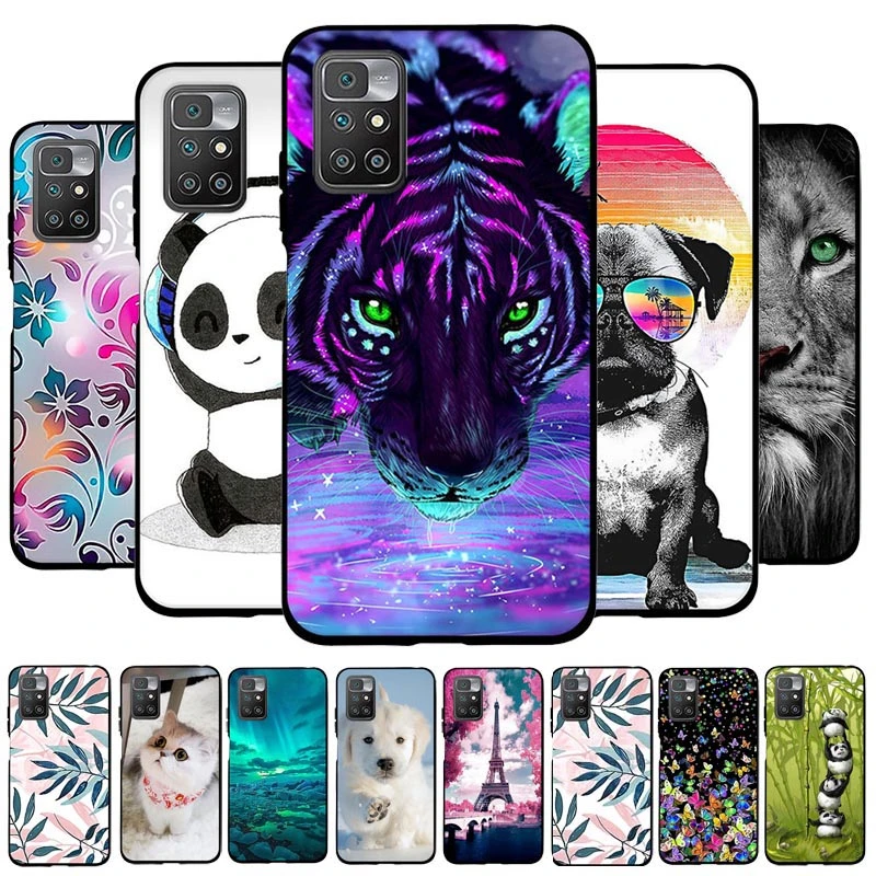 A For Redmi 10 Case Slim Thin Silicone Soft TPU Back Phone Cover for Xiaomi Redmi 10 Redmi10 Case Fundas Coque Bumper Etui phone carrying case