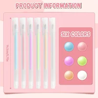6Pcs Macaron Dispensing Pen Student Diy Hand Account Manual Quick-drying Glue Dispensing School Office Supplies Stationery 2