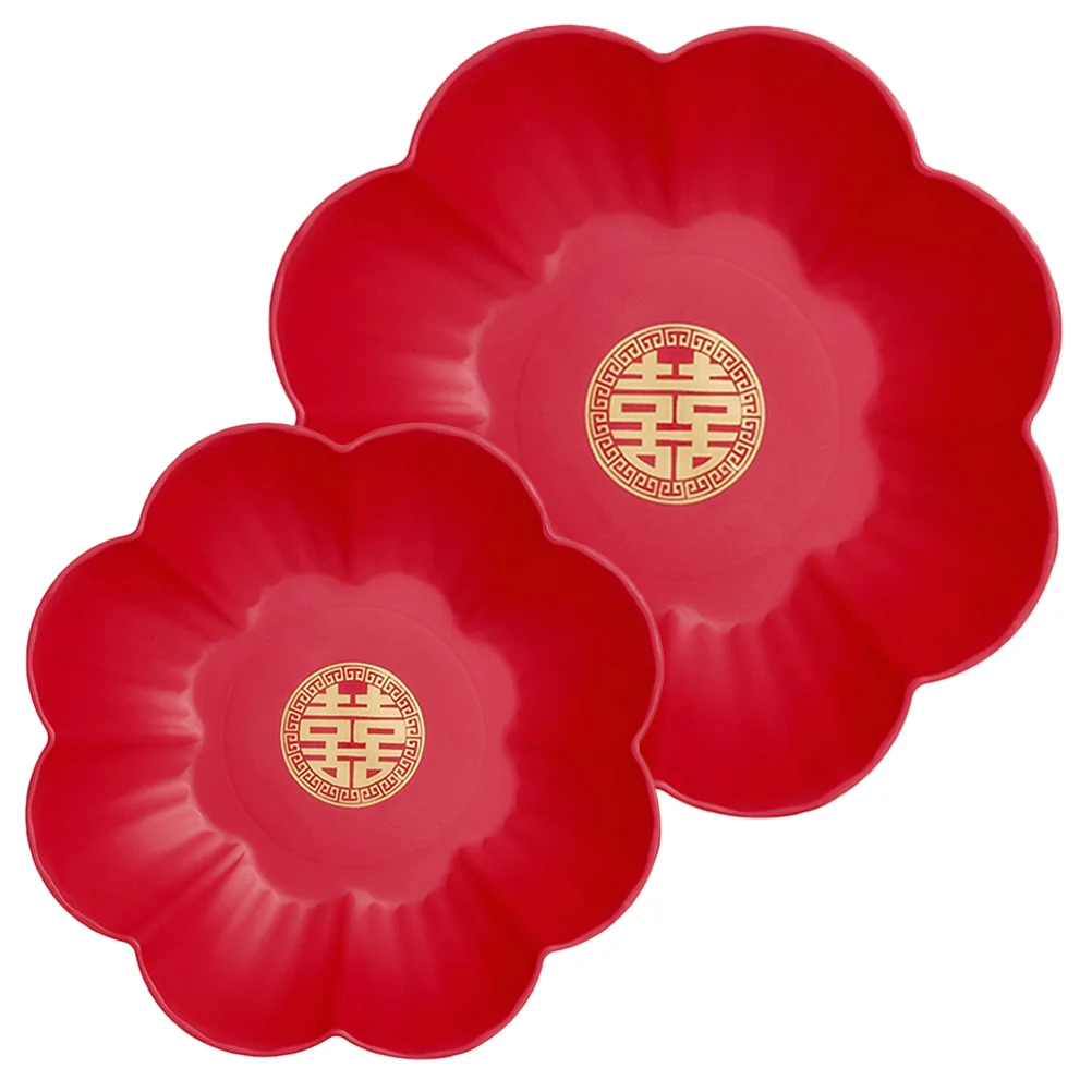 

Flower Dry Fruit Plate Appetizer Tray Plate Snack Storage Holder Fruit Tray Wedding Sugar Melon Seeds Dried Fruit Tray