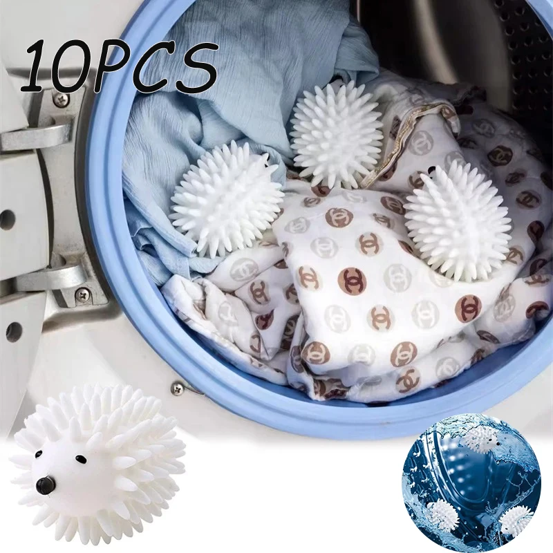 10PCSHousehold soft silicone hedgehog pvc magic anti-tangle stain removing laundry ball magic weapon washing care sticky hair dr