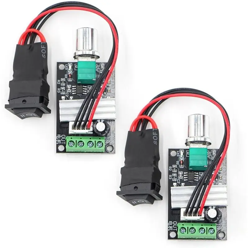 BSEVB-저전압 브러시형 DC 기어 모터용 호환 2PCS PWM DC 모터 ..