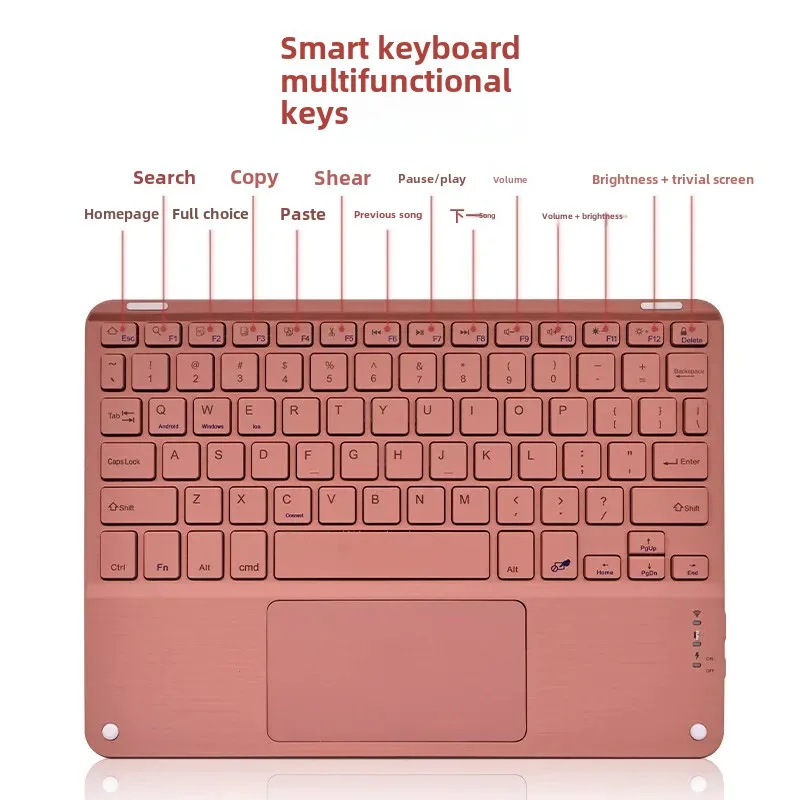 Wireless Charging Bluetooth Tablet Keyboard Compatible With For Apple Lenovo Huawei Mobile Phones Magnetic Absorption Universal