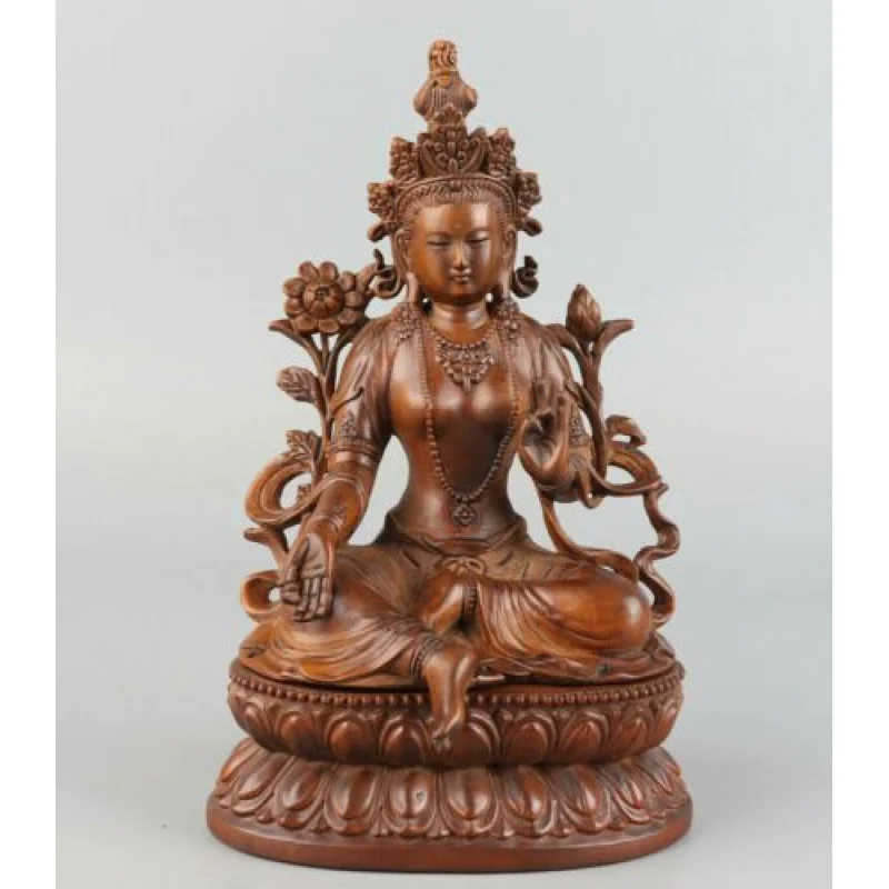 

Chinese Exquisite Hand Carved Arhat Carved Square Wood Statue