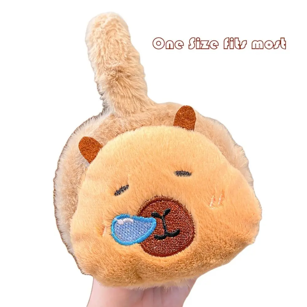 Creative Capybara Ear Warm Earmuffs Cartoon  Ear Cover Warmth Windproof Soft Ear Cap Cute Kids Winter Earflaps