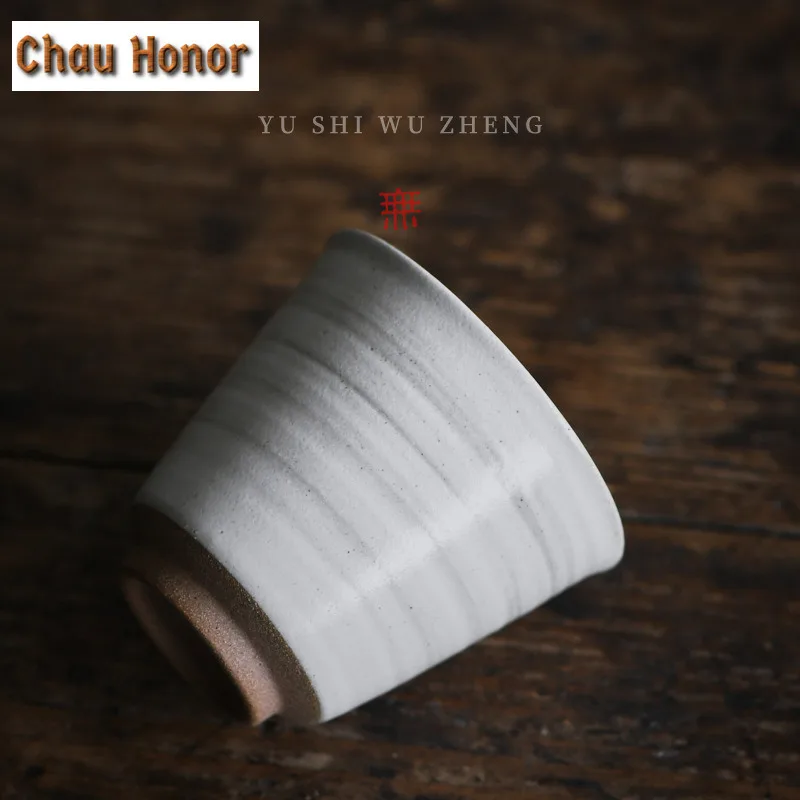 2pc/lot Japanese Brush Mark Glaze Teacup Vintage Tea Bowl Tea Cup Set Tea-tasting Personal Cup Jianzhan Master Cups Teaset 70ml