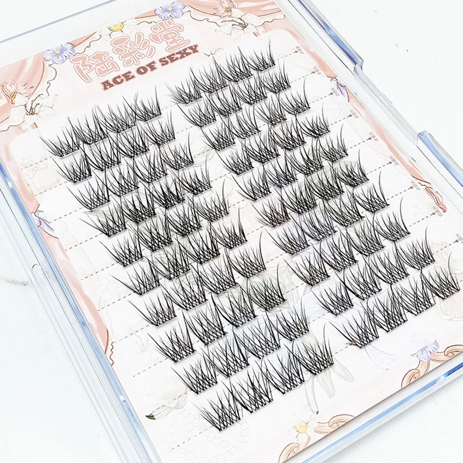 Description Picture 3 of item10 Rows Long Thick False Eyelashes Ultra-lightweight Eyelash Extension Natural Cosplay Fake Eyelashes For Beginner Makeup Tools